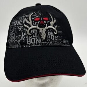 Bone Collector Hat Mens OSFM Black Red Snapback Hunting Skull Logo Outddor Cap
